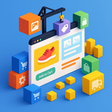 Website builder for advertising products