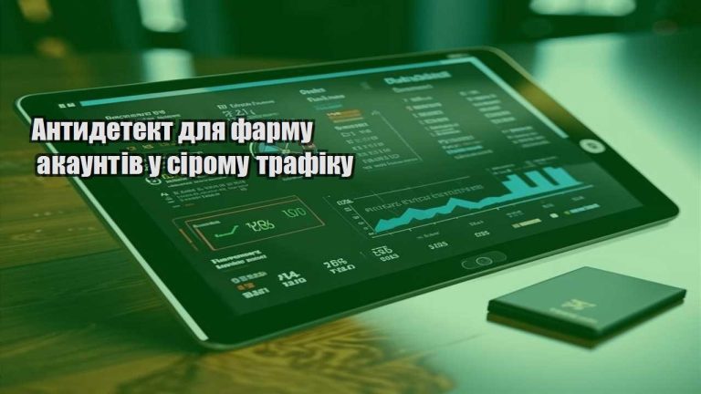 Антидетект для фарму акаунтів у сірому трафіку