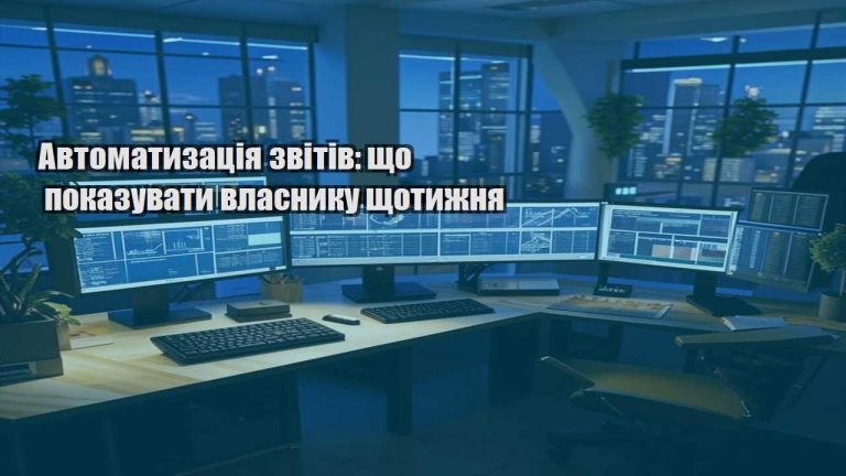 Автоматизація звітів що показувати власнику щотижня