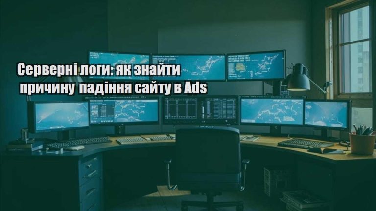 Серверні логи як знайти причину падіння сайту в Ads