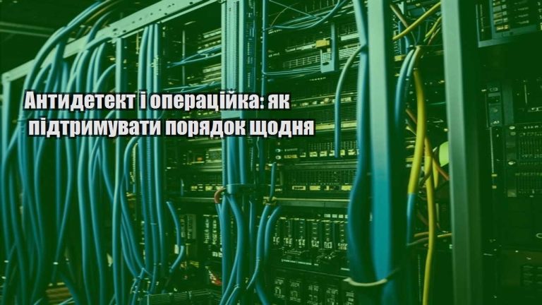 Антидетект і операційка як підтримувати порядок щодня