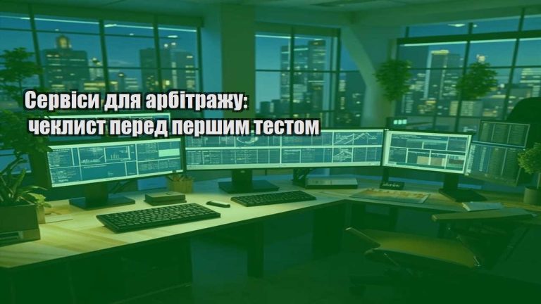 Сервіси для арбітражу чеклист перед першим тестом
