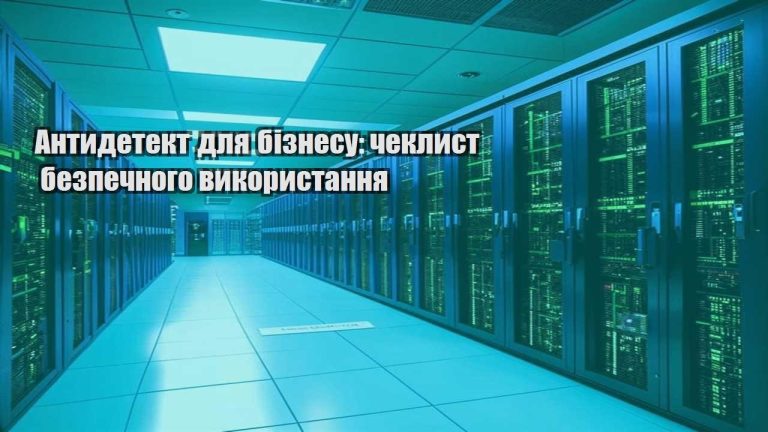 Антидетект для бізнесу чеклист безпечного використання