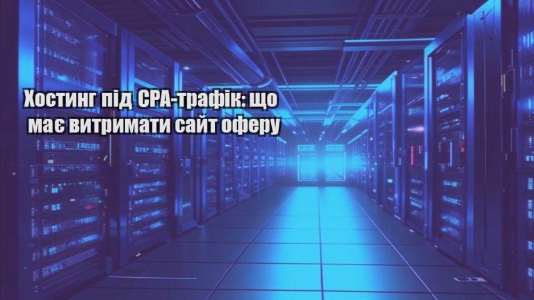 Хостинг під CPA трафік що має витримати сайт оферу