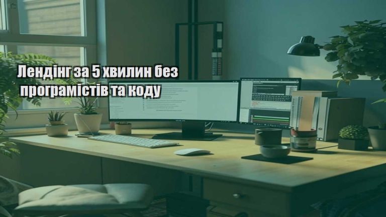 Лендінг за 5 хвилин без програмістів та коду